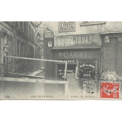 Paris -  Inondations de Paris janvier 1910 rue des Ursins